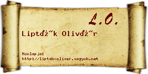 Lipták Olivér névjegykártya