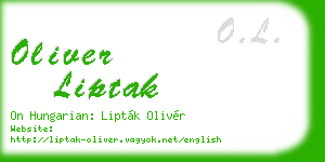 oliver liptak business card